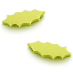 Chablon Holly Silikomart – Set 2 stampi in Silicone per 72 Decorazioni a Forma di Agrifoglio 4cm
