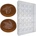 Stampo Cioccolatini Cialda Tonda con Cabosse in Policarbonato – 24 Cavità Professionali Ø29×Hmm, 3g