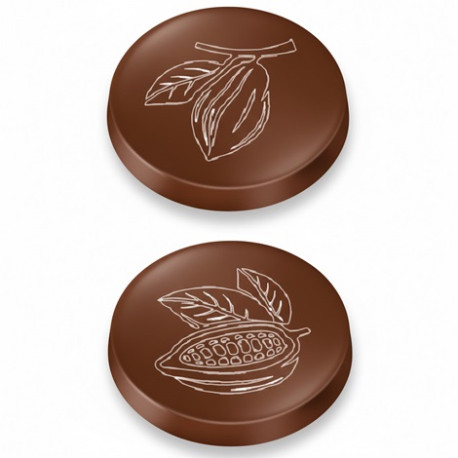 Stampo Cioccolatini Cialda Tonda con Cabosse in Policarbonato – 24 Cavità Professionali Ø29×Hmm, 3g