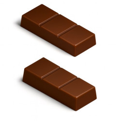 Stampo Mini Barretta di Cioccolato in Policarbonato (28/40g) – 12 Cavità Professionali 8×3,1cm (H1/1,5cm)