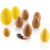 Egg Silikomart (30/70ml) – Stampo in Silicone per Mini o Monoporzione Uova 3D (Ø34×H47/Ø46×H63mm)