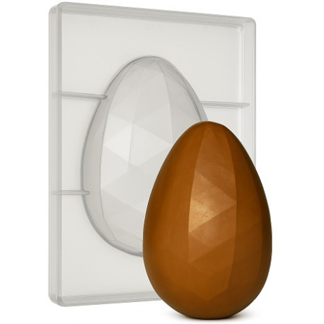 Stampo Uovo Diamante 200g in Policarbonato – 1 Cavità 176×118mm
