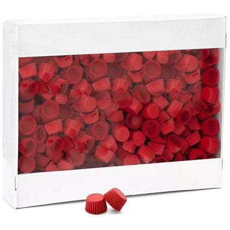 Pirottini Mini Bon Bon Rossi in Carta Forno (Ø2×H1,5cm) – Per Cottura e Porta Confetti (1000/5000 Pz)