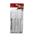 Set 3 spatole in plastica per pasticceria