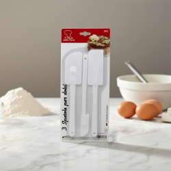 Set 3 spatole in plastica per pasticceria