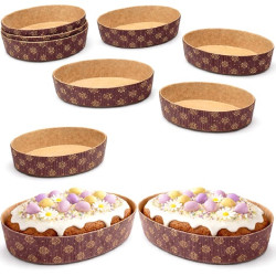 Stampi Uova in Carta Forno 750g – Set 25 Pirottini Ovali 230×155×50mm