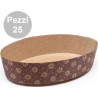 Stampi Uova in Carta Forno 750g – Set 25 Pirottini Ovali 230×155×50mm
