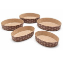 Stampi Uova in Carta Forno 750g – Set 5 Pirottini Ovali 230×155×50mm