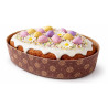 Stampi Uova in Carta Forno 750g – Set 5 Pirottini Ovali 230×155×50mm