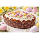 Stampi Uova in Carta Forno 750g – Set 5 Pirottini Ovali 230×155×50mm