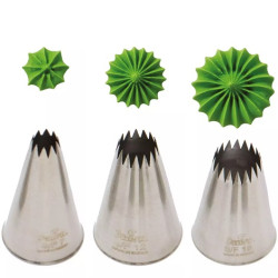 Cornetti Grandi Stella Francese Decora in Acciaio Inox | Beccucci Ø7‑12‑18 mm