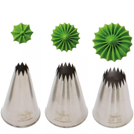 Cornetti Grandi Stella Francese Decora in Acciaio Inox | Beccucci Ø7‑12‑18 mm