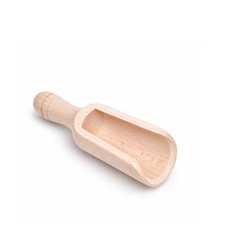 Piccola Sassola in Legno di Faggio Lunga 14 cm – Ideale per Monoporzioni