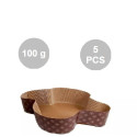 Set 5 stampi per Mini Colombe da 100 g – Monoporzioni in Carta Forno Rigida 151×104×H30 mm