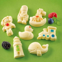 Fancy Toys SF208 Silikomart – Stampo in Silicone con Anello per 15 Monoporzioni a Tema Giocattoli