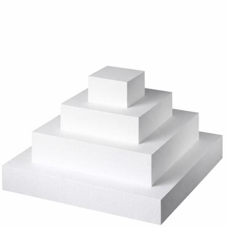 Base in Polistirolo Quadrata H7,5cm – Dummy Cake da 15 a 35cm