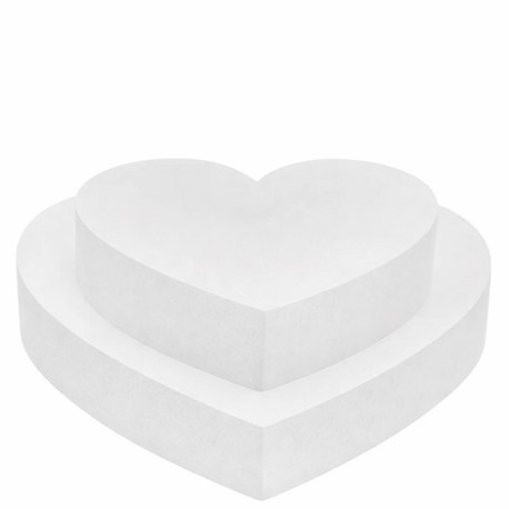 Cuore in Polistirolo H7,5cm | Basi Dummy Cake larghe da 15 a 30 cm