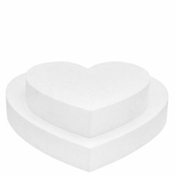 Cuore in Polistirolo H5cm | Basi Dummy Cake larghe da 15 a 30 cm