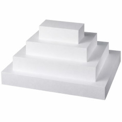 Base in Polistirolo Rettangolare H7,5cm – Dummy Cake nei formati da 30×20 a 45×30 cm