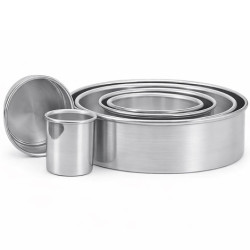 Linea Liotti Tortiera Dritta Tonda Alta per Torta Americana (Ø5/40cm) – Alluminio Puro (H10cm)