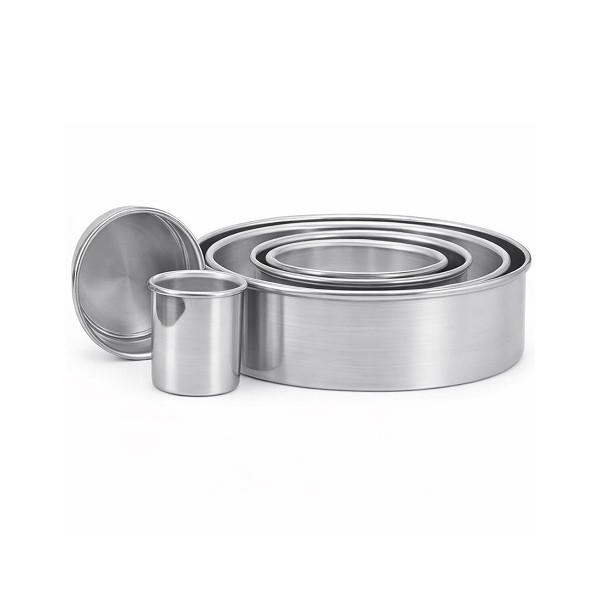Linea Liotti Tortiera Dritta Tonda Alta per Torta Americana (Ø5/40cm) – Alluminio Puro (H10cm)