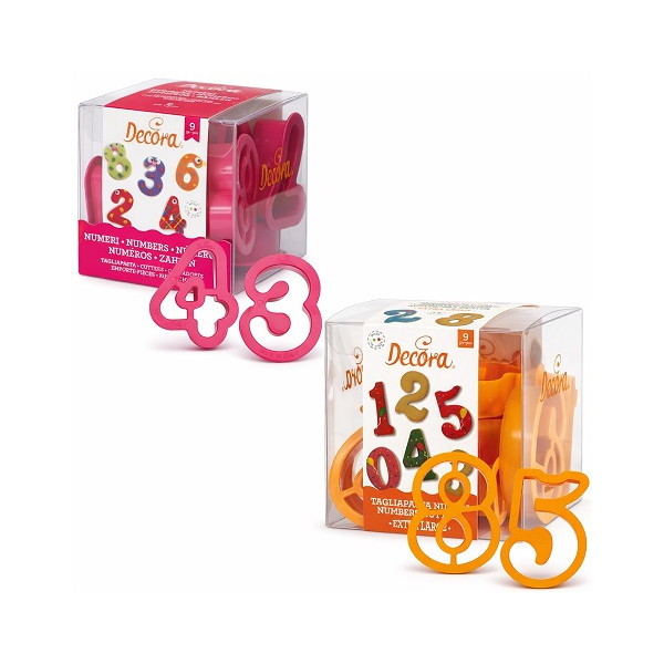Tagliapasta Numeri Grandi (5–7cm) – Set 9 Taglia-Biscotti in Plastica Decora