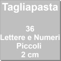 Tagliapasta Lettere e Numeri Piccoli (2cm) – Set 36 Taglia-Biscotti in Plastica Decora