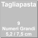 Tagliapasta Numeri Grandi (5,2–7,5cm) – Set 9 Taglia-Biscotti in Plastica Decora