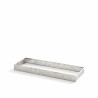 Sagoma Rettangolare Decora, in acciaio microforato, stampo ad anello per basi di pastafrolla di crostate lunghe 19 ed alte 2 cm
