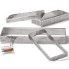 Sagoma Rettangolare in Acciaio Microforato Decora (8×19/10×29cm) – Anello per Crostate e Basi di Frolla (H2/3,5cm)