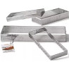 Sagoma Rettangolare in Acciaio Microforato Decora (8×19/10×29cm) – Anello per Crostate e Basi di Frolla (H2/3,5cm)