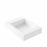 TOR100x100 h40/1 Silikomart: stampo Tortaflex Square, quadrato basso in silicone Bianco lato 10 cm altezza 4 cm volume 396 ml