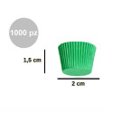 1000 Pirottini mini bonbon verdi in carta forno per confetti diametro 2 cm altezza 1,5 cm