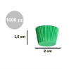 1000 Pirottini mini bonbon verdi in carta forno per confetti diametro 2 cm altezza 1,5 cm