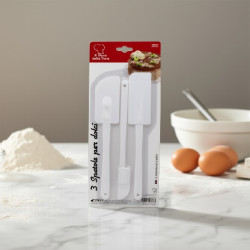 Set 3 Spatole in Plastica per Pasticceria – Marisa Rigide in Diverse Misure