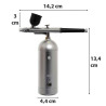 Aerografo Portatile per Colori Idrosolubili (5/20ml) Airbrush Decora – Compressore ad Aria Ricaricabile in Metallo