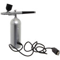 Aerografo Portatile per Colori Idrosolubili (5/20ml) Airbrush Decora – Compressore ad Aria Ricaricabile in Metallo