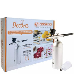 Aerografo Portatile per Colori Idrosolubili (5/20ml) Airbrush Decora – Compressore ad Aria Ricaricabile in Metallo