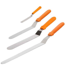 Spatola Angolare Piatta Inox Decora (24/43cm) – Per Spostare Torte e Spalmare Creme e Glasse
