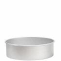 Teglia tonda liscia per torta americana in alluminio anodizzato alta 10 cm e larga 15 cm da Decora