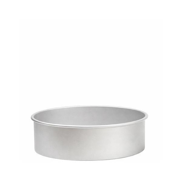 Teglia tonda liscia per torta americana in alluminio anodizzato alta 10 cm e larga 15 cm da Decora