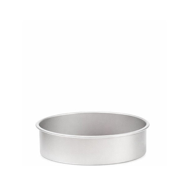 Teglia tonda liscia per torta americana in alluminio anodizzato ø10 x h 7,5 cm di Decora