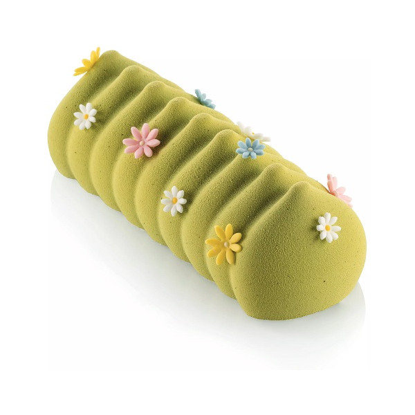 Meringa Silikomart (25×9×H7,5cm) – Stampo in Silicone per Tronchetto con Ciuffi Cremosi