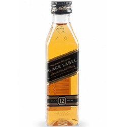 Johnnie Walker Black Label Mignon 5cl 40% – Whisky Scozzese, in PET, Invecchiato Almeno 12 Anni