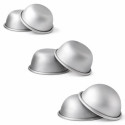Decora Stampi Mezza Sfera – Alluminio Anodizzato per Delizie al Limone e Zuccotti Ø5/7/10 cm, 3/10 Pezzi