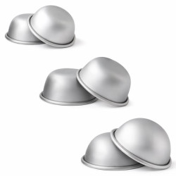 Stampi mezza sfera in alluminio anodizzato da Ø5 a Ø10 cm confezioni da 3 o 10 semisfere di Decora