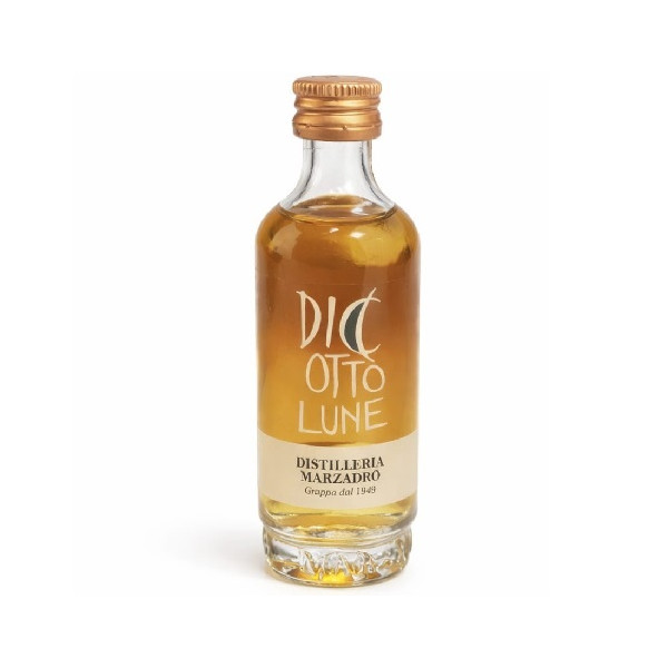 Grappa Diciotto Lune Marzadro Mignon 5cl 41% – Distillato Barricato Stravecchio