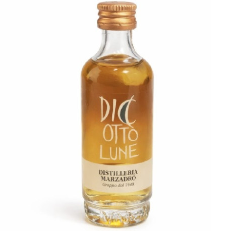 Grappa Diciotto Lune Marzadro Mignon 5cl 41% – Distillato Barricato Stravecchio