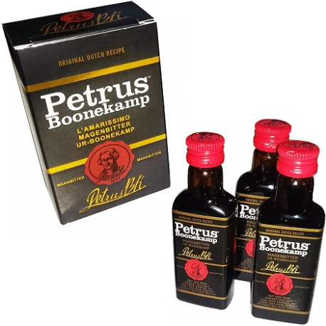 Amaro Petrus Mignon 2cl 45% Astuccio (3 Pz) – Liquore alle Erbe Senza Zuccheri in Vetro