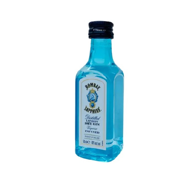 Bombay Sapphire Mignon 5cl in Vetro – London Dry Gin Distillato 40% per Infusione a Vapore